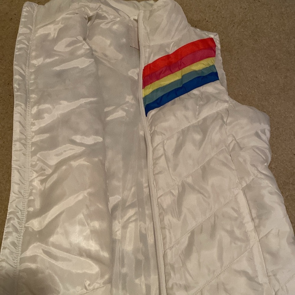 SO juniors small puffer vest with rainbow detail - Picture 2 of 6